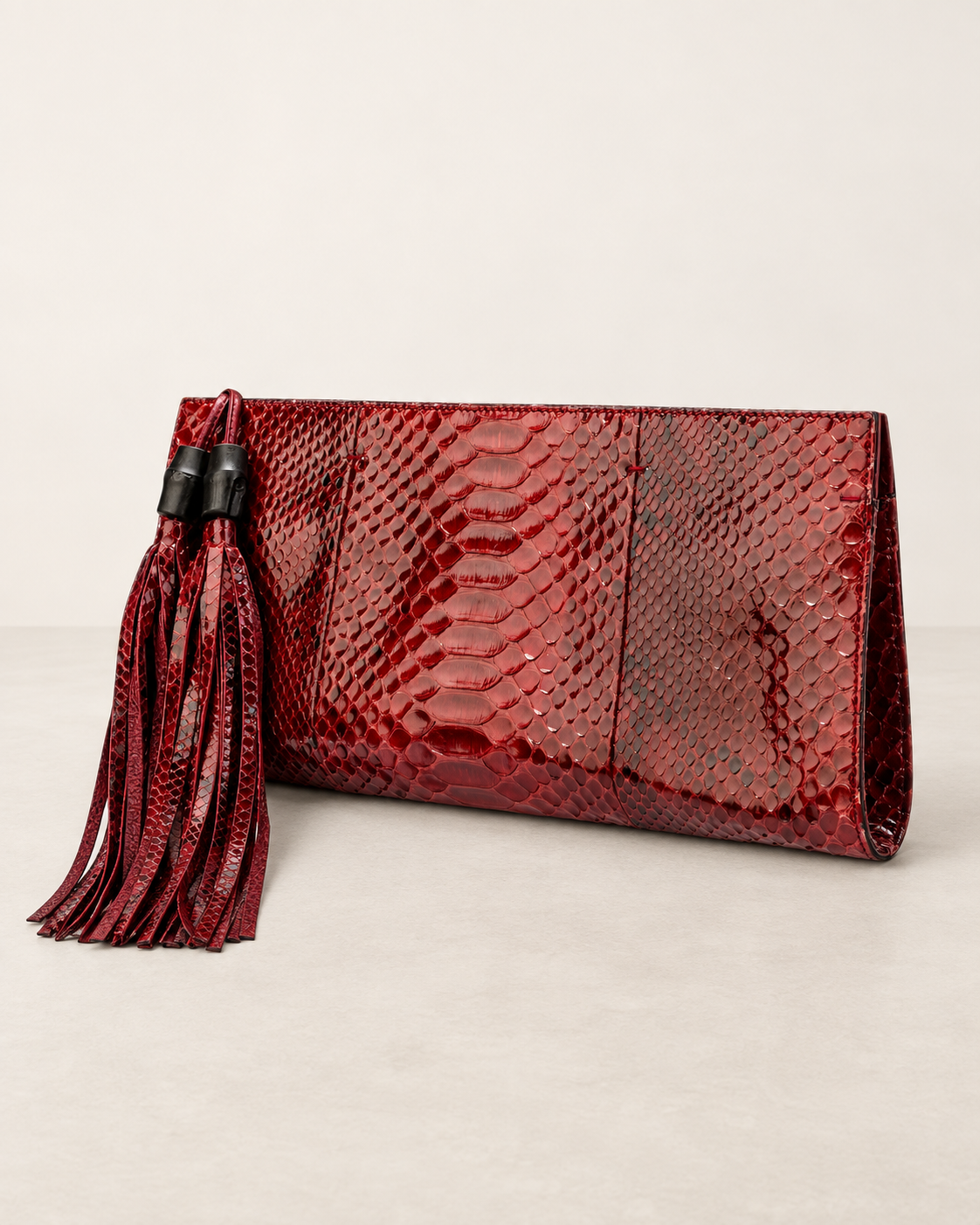 Gucci Python Red Clutch view 3