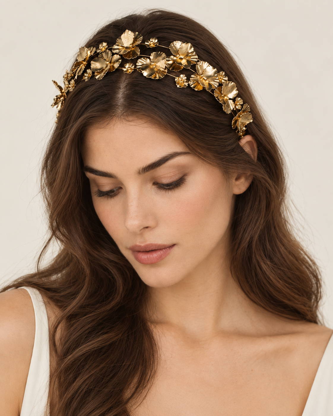 Jennifer Behr Gold Leaf Headband view 2