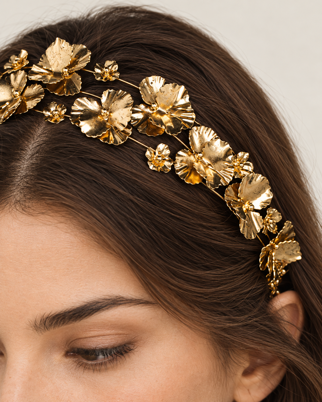 Jennifer Behr Gold Leaf Headband view 4