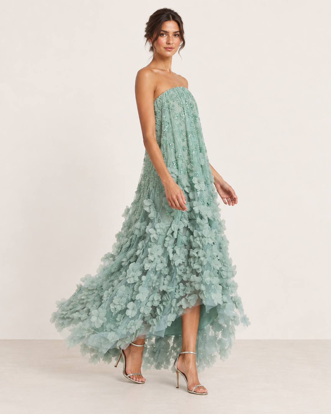 Helsi Alice Beaded Floral Strapless Dress view 2