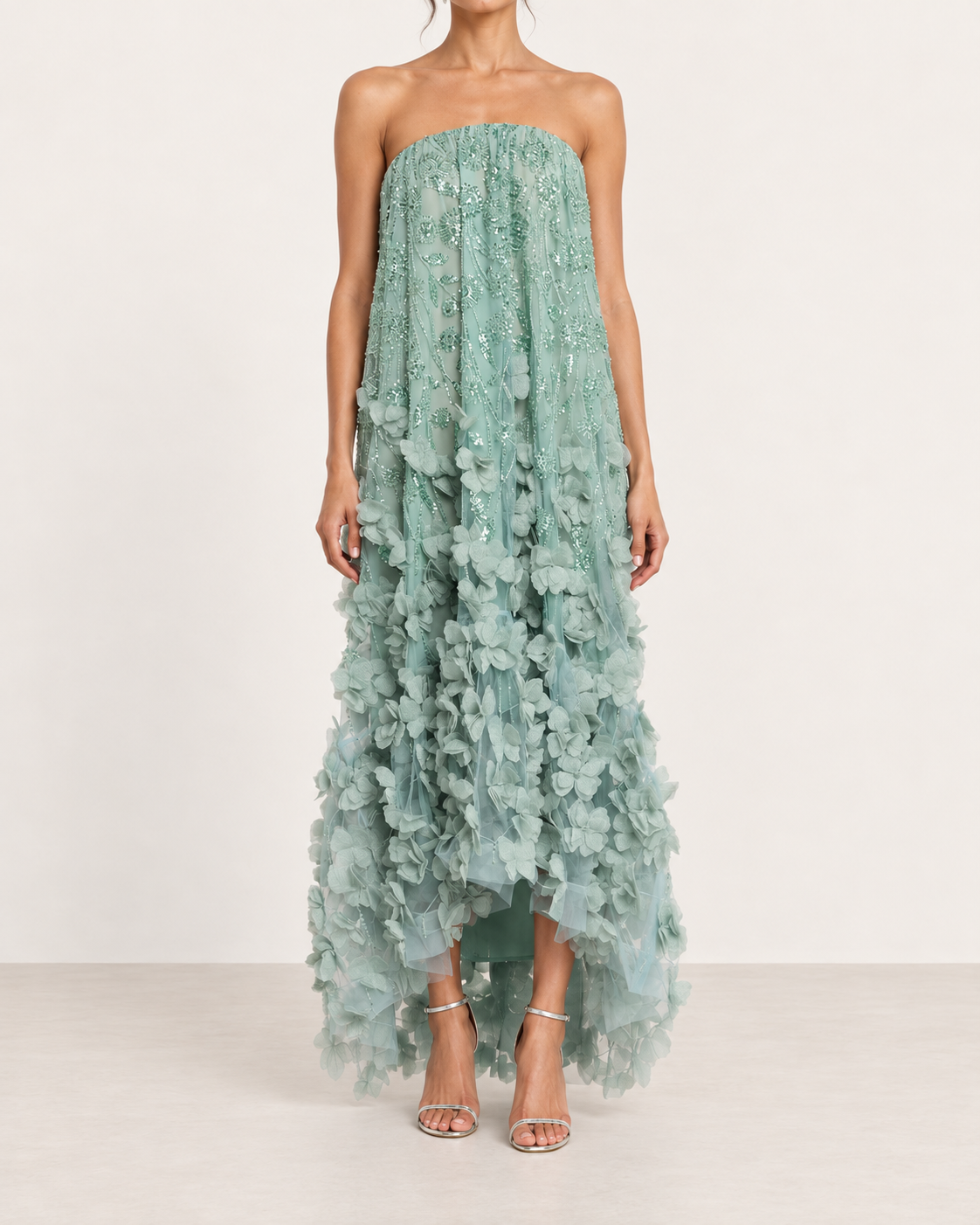 Helsi Alice Beaded Floral Strapless Dress view 1