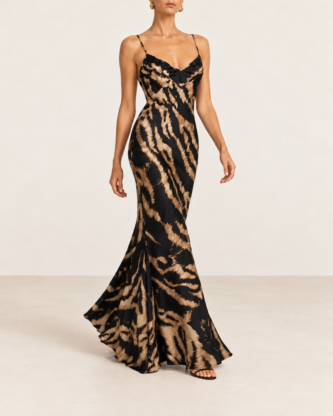 Roberto Cavalli Zebra Print Silk Gown view 2