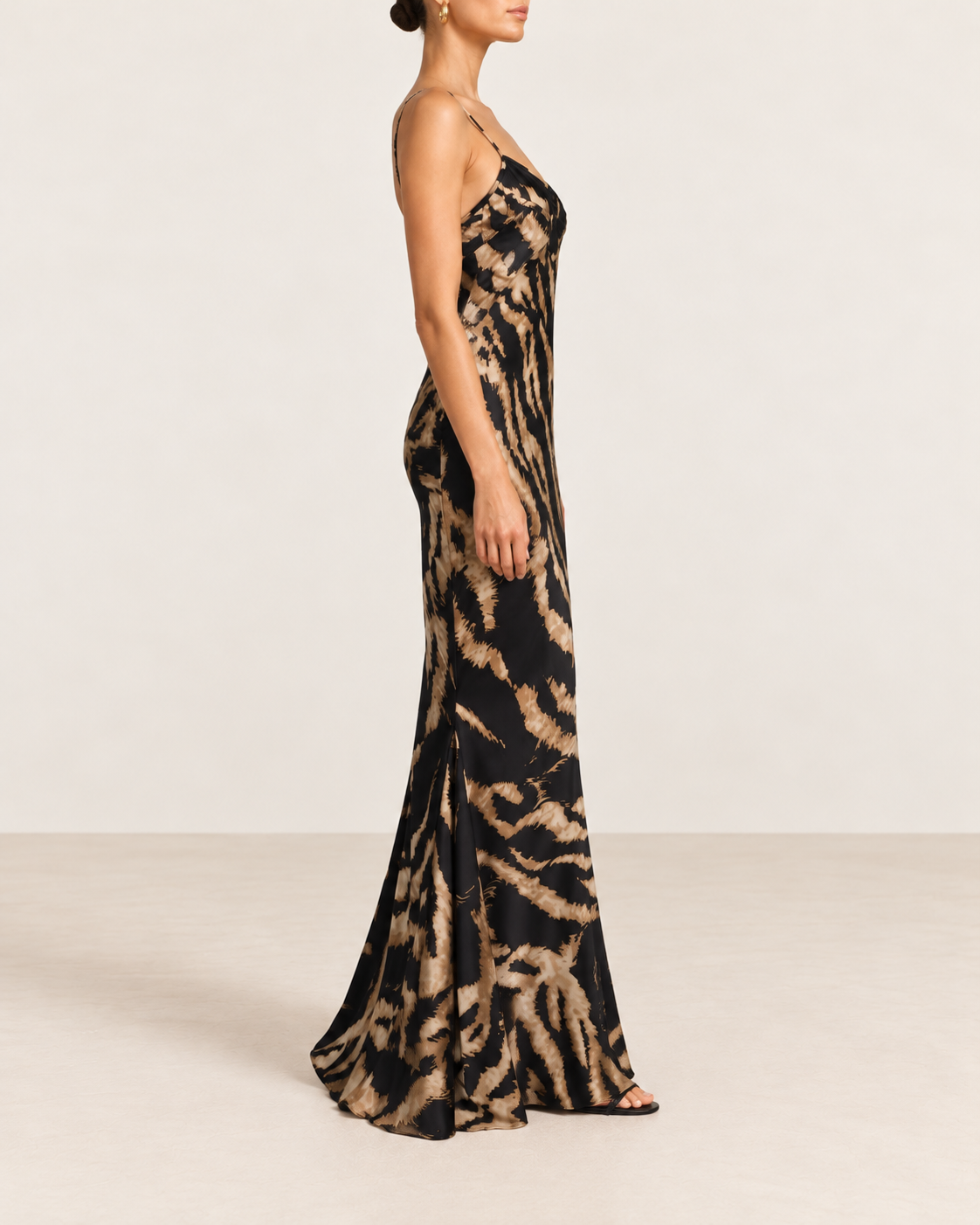 Roberto Cavalli Zebra Print Silk Gown view 3