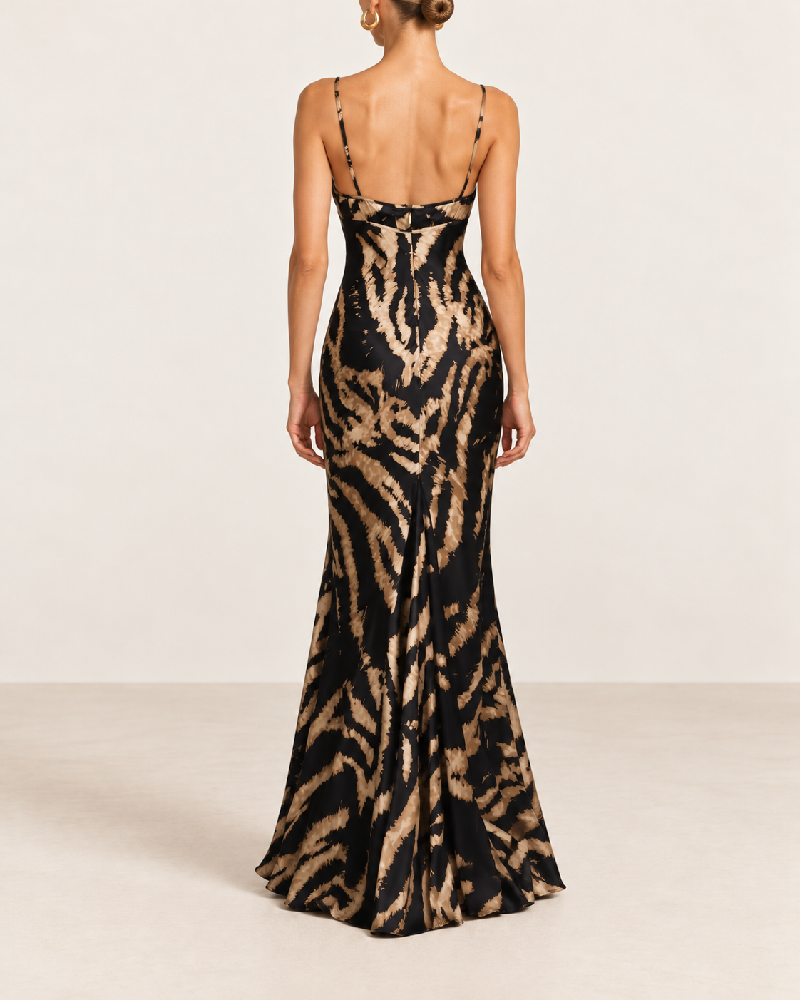 Roberto Cavalli Zebra Print Silk Gown view 4