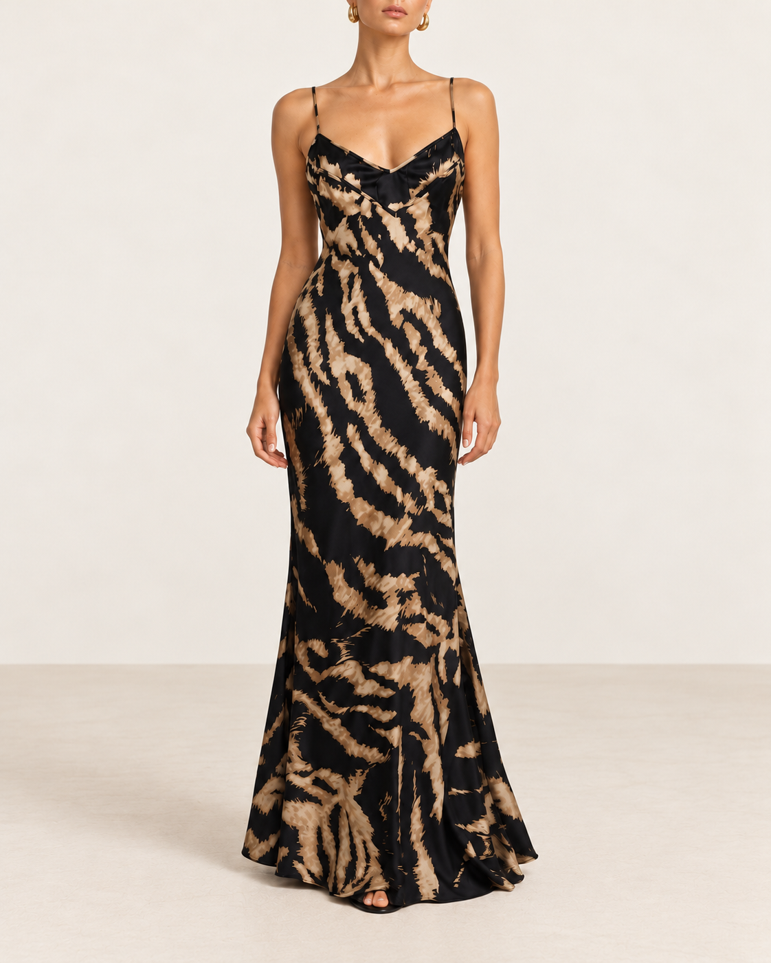 Roberto Cavalli Zebra Print Silk Gown view 1
