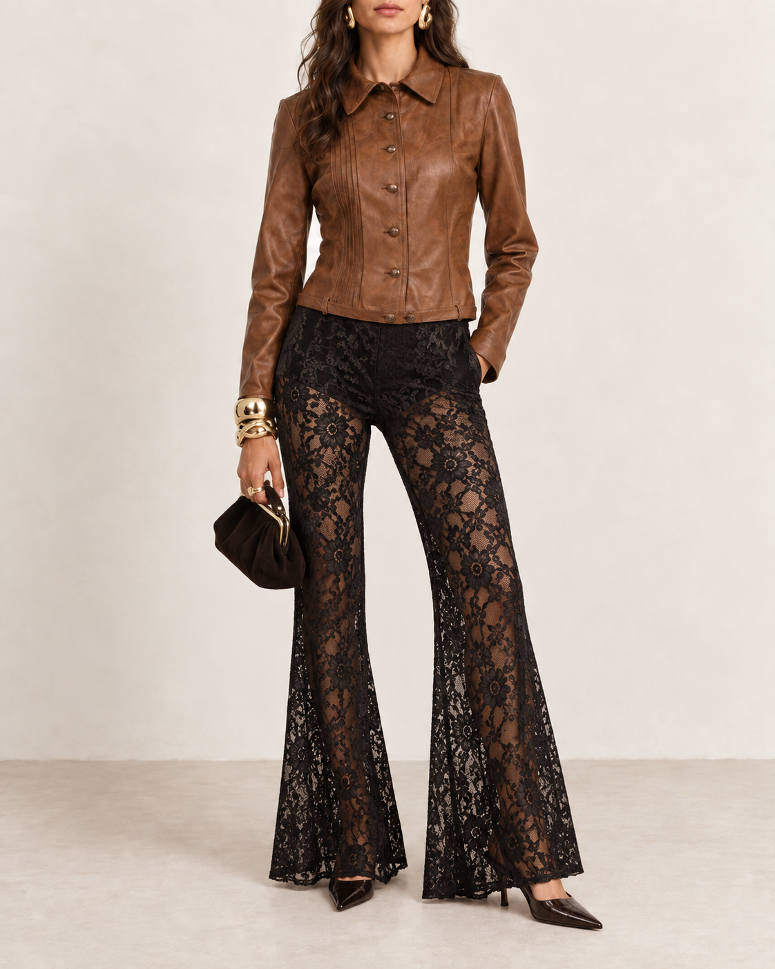 Dior Vintage Brown Leather Jacket view 1
