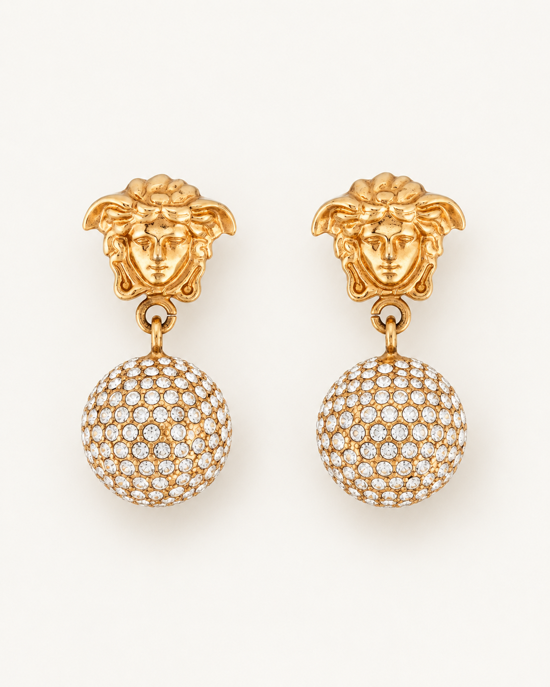 Versace Versace Crystal Medusa Drop Earring view 1